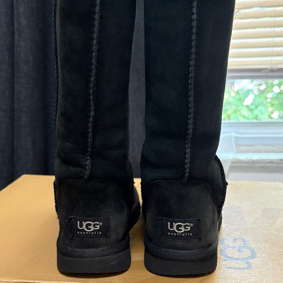 UGG Black Suede Classic  Tall Boots Size 7 - Picture 9 of 13